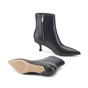 Francy Kitten Heel Leather Bootie