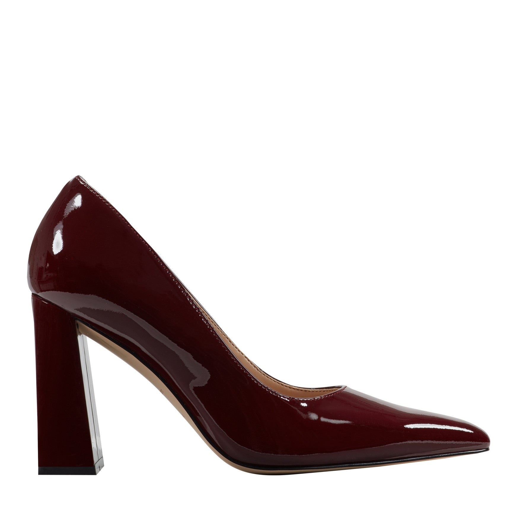 Minny Leather Block Heel Pump
