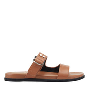 Gia Flat Leather Sandal