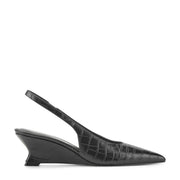Taten Leather Wedge Slingback Pump
