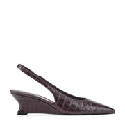 Taten Leather Wedge Slingback Pump