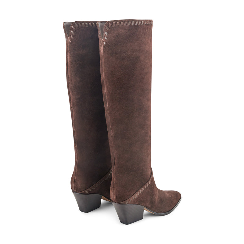 Tayla Block Heel Leather Boot