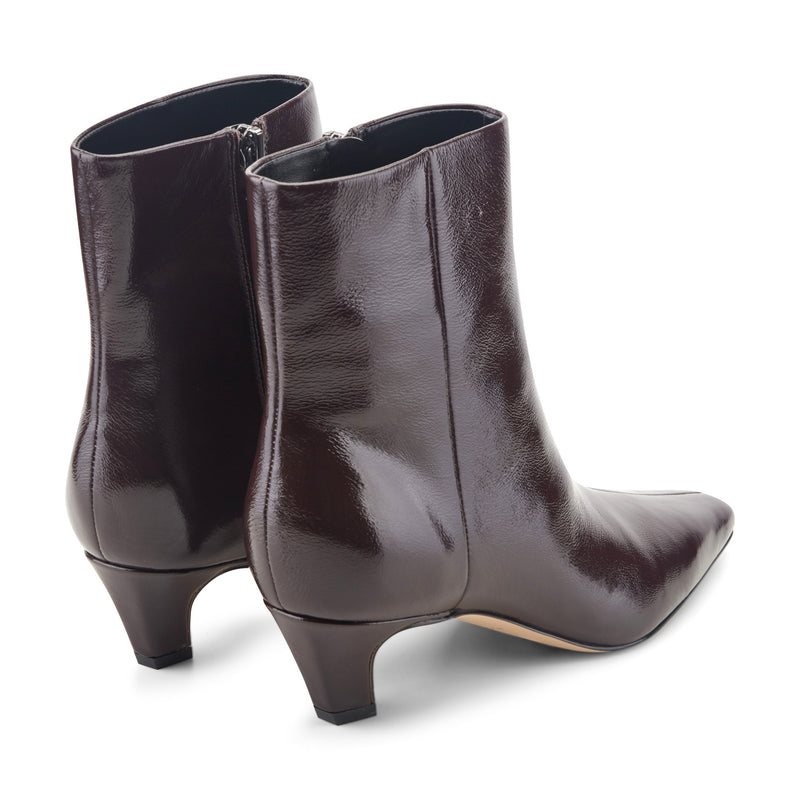 Danai Kitten Heel Leather Ankle Bootie