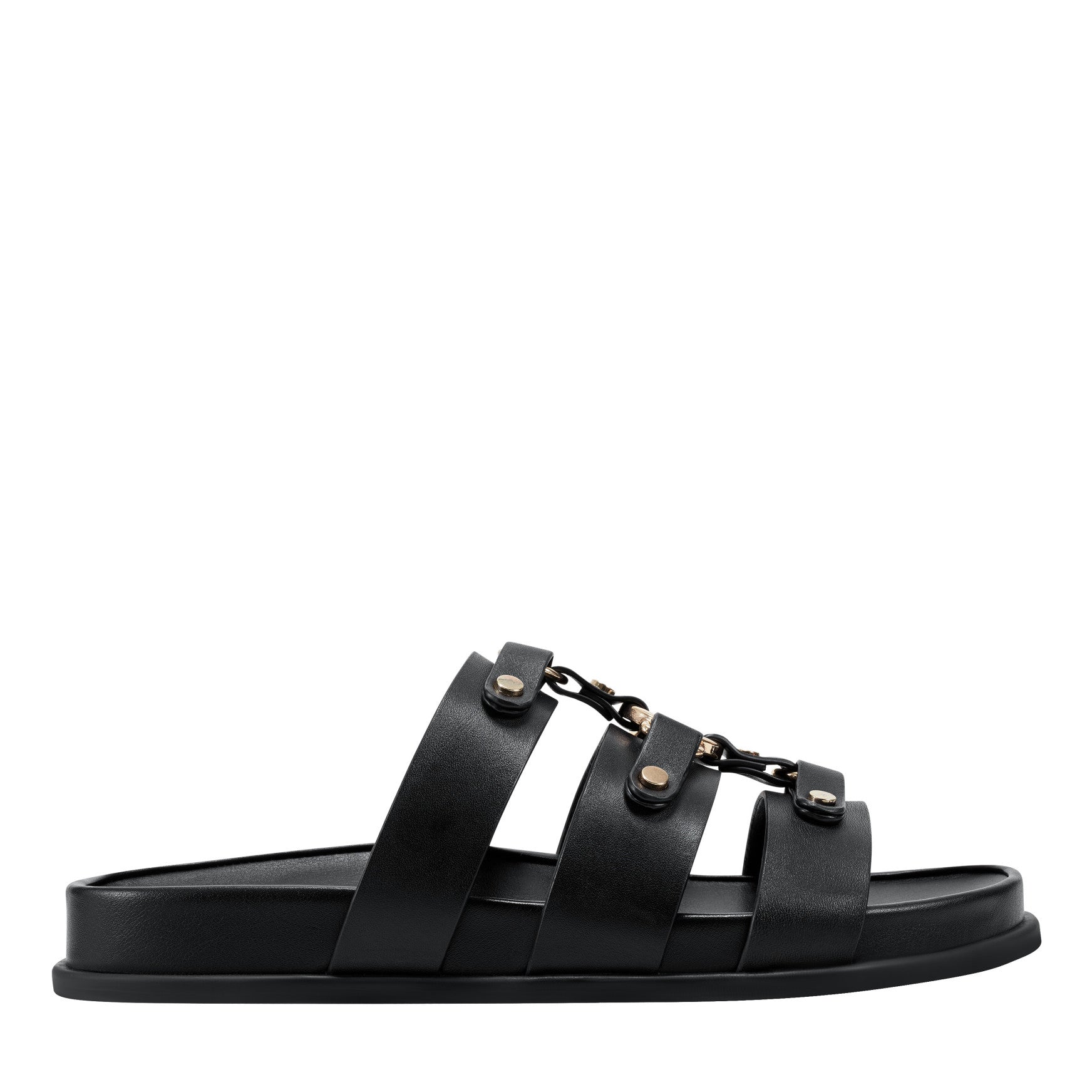 Verity Flat Leather Footbed Sandal