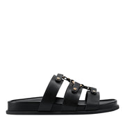 Verity Flat Leather Footbed Sandal