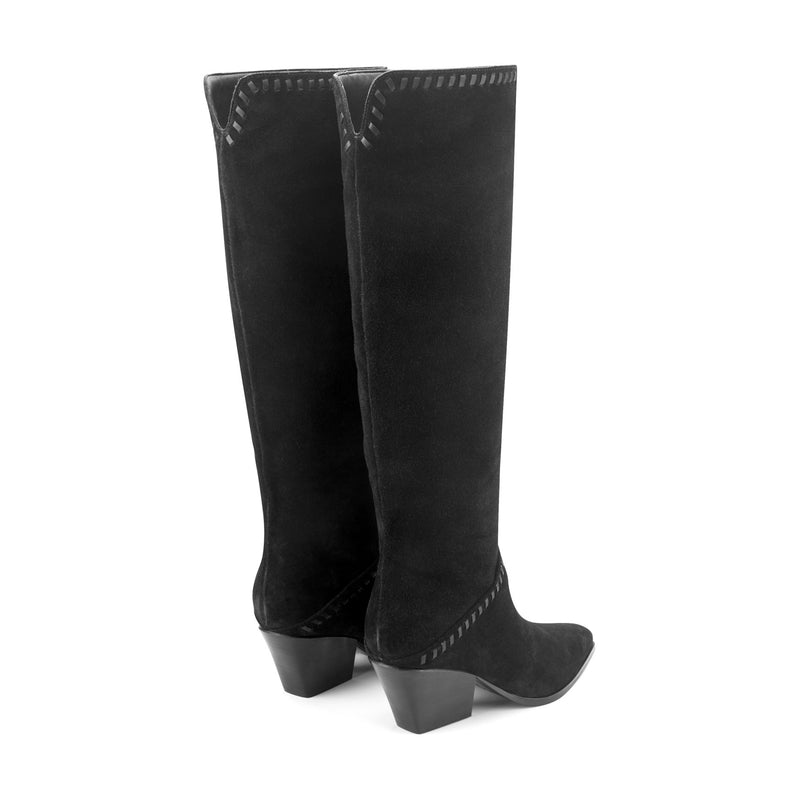 Tayla Block Heel Leather Boot