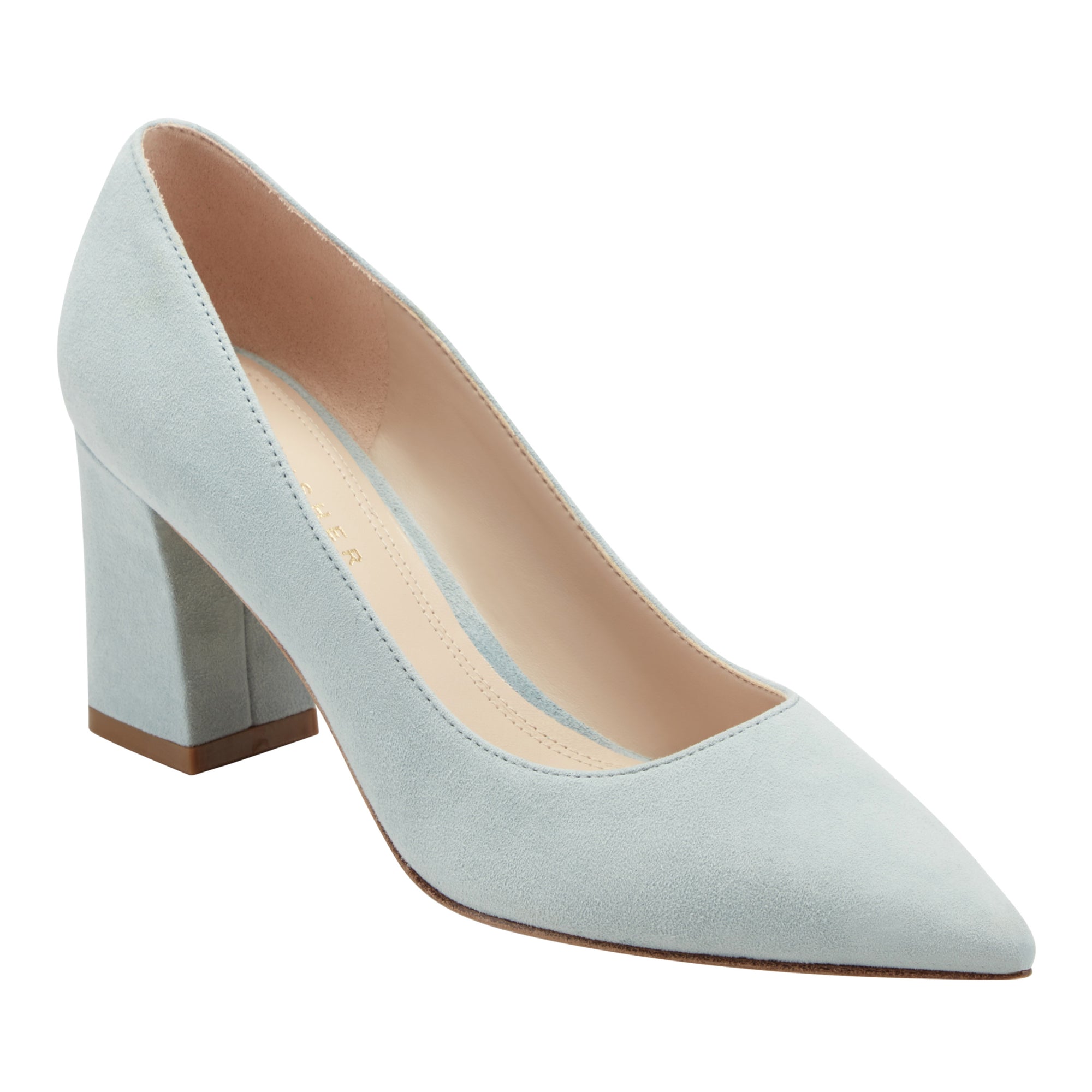 Zala Block Heel Pointy Toe Pump
