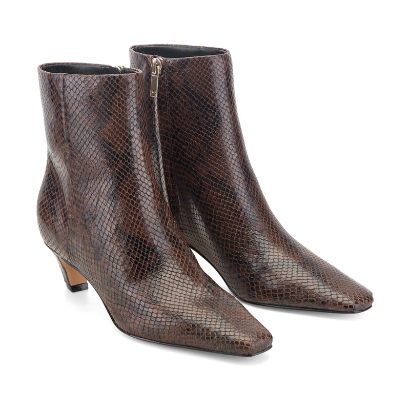 Danai Kitten Heel Leather Ankle Bootie