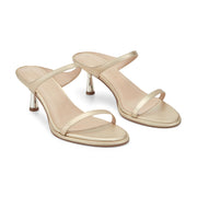 Alonde Leather Heeled Slide Sandal