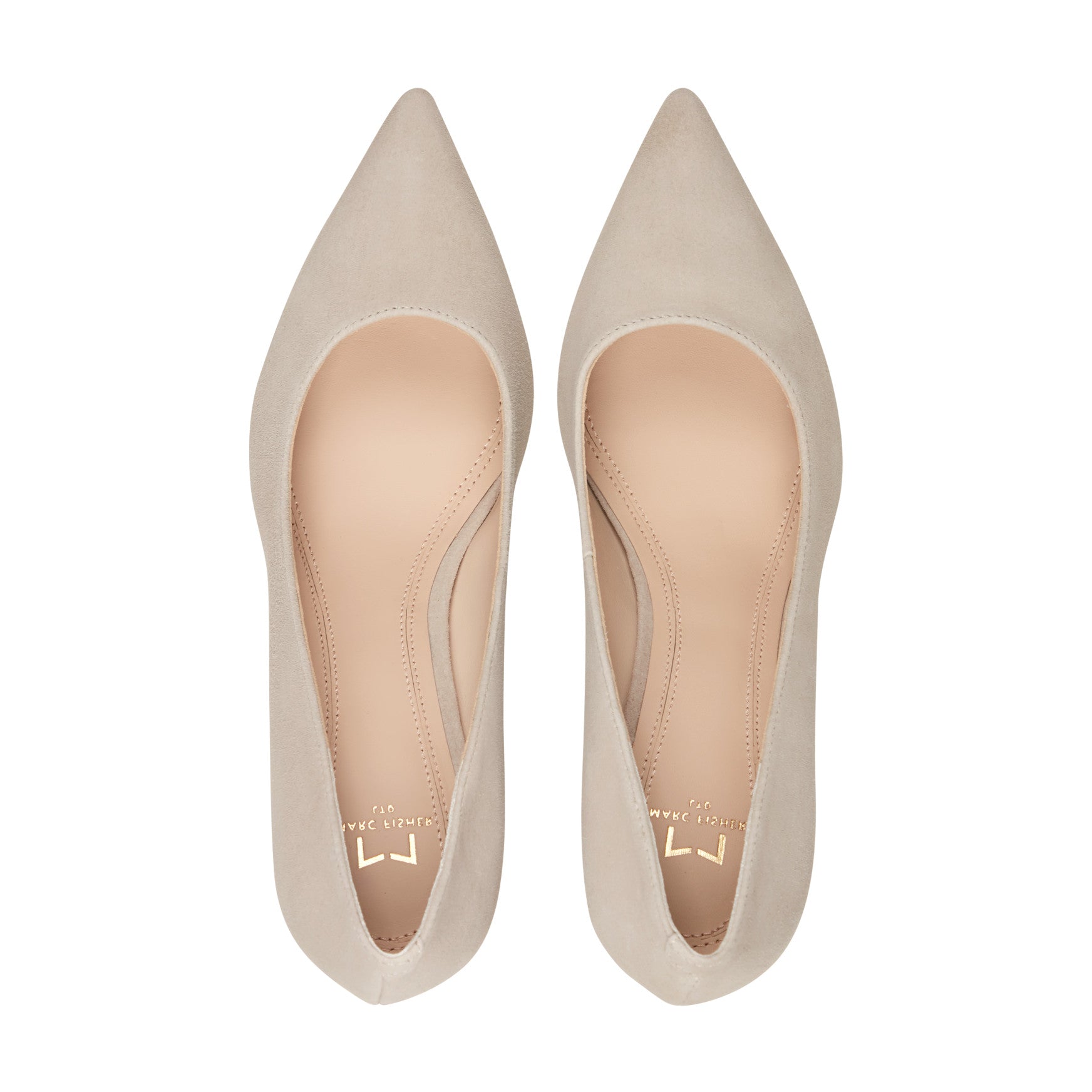 Women's Zala Block Heel Pointy Toe Pump - Natural Suede | Marc