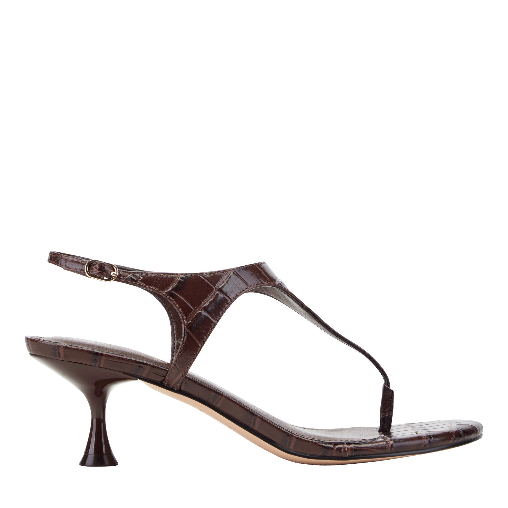Pelysa Leather Heeled Thong Sandal