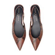 Taten Leather Wedge Slingback Pump