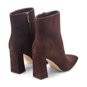 Novella Block Heel Leather Ankle Bootie