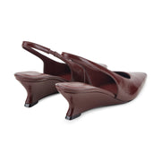 Taten Leather Wedge Slingback Pump
