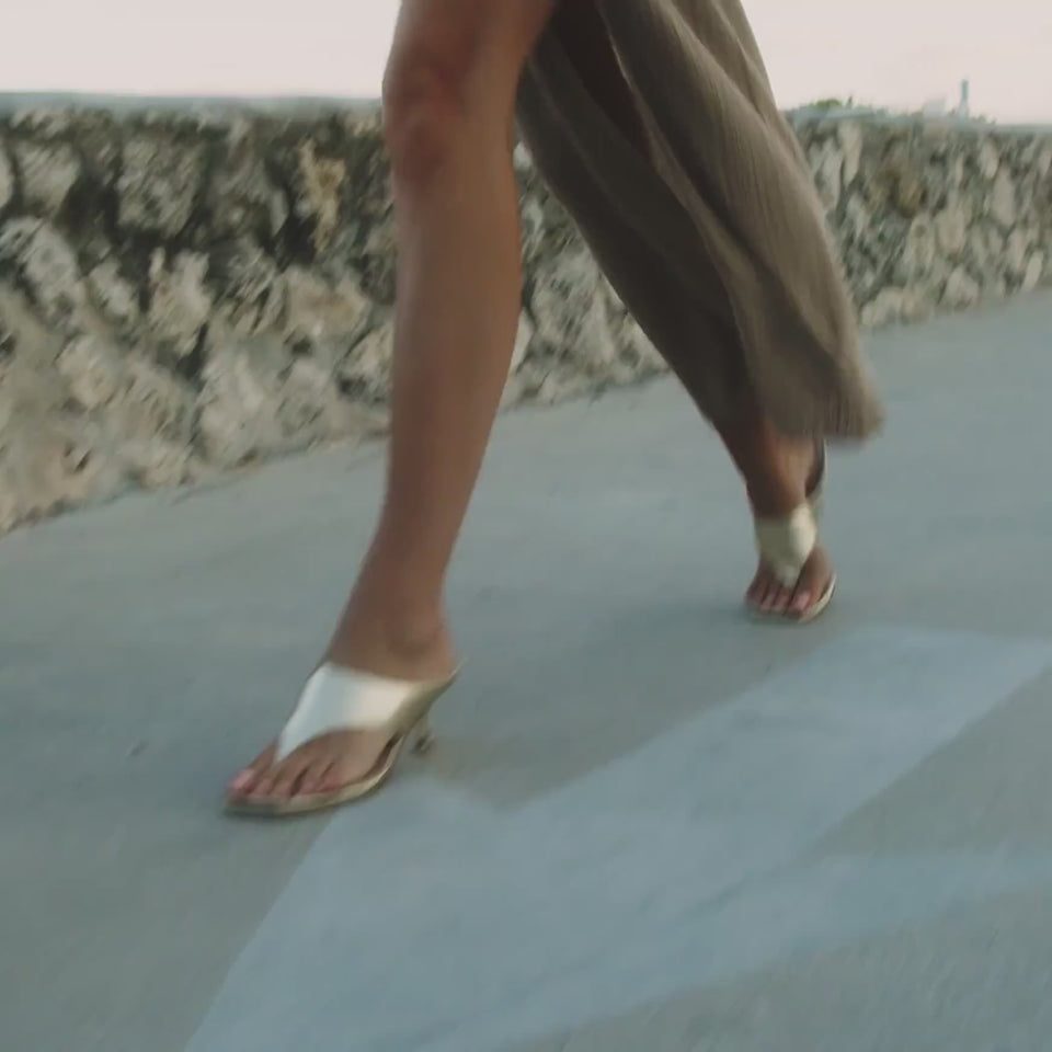 Adia Leather Thong Sandal