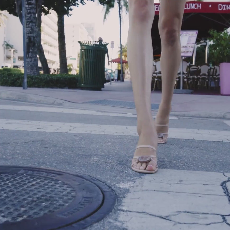 Natesa Leather Embellished Sandal