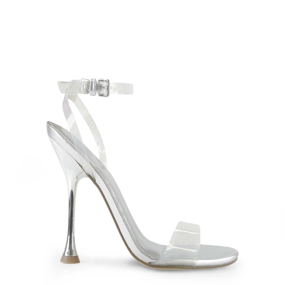 Gucci Silver Sequin Marmont High Heeled Sandals in Metallic | Lyst